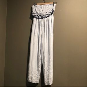 Jessica Simpson Strapless Jumpsuit Romper, XS